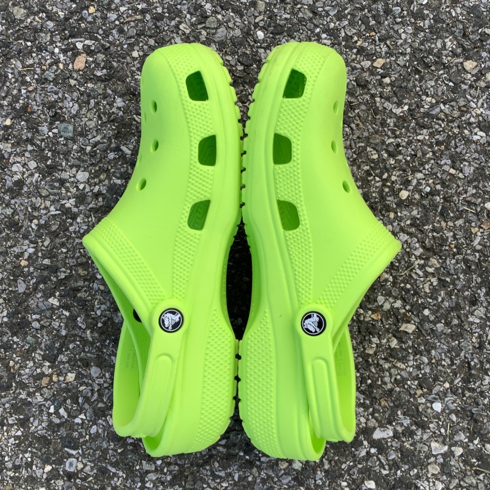 Crocs Classic Clog Lime Green Mens 10 Womens 12 Comfort Slip On Shoes 10001 - Picture 3 of 10